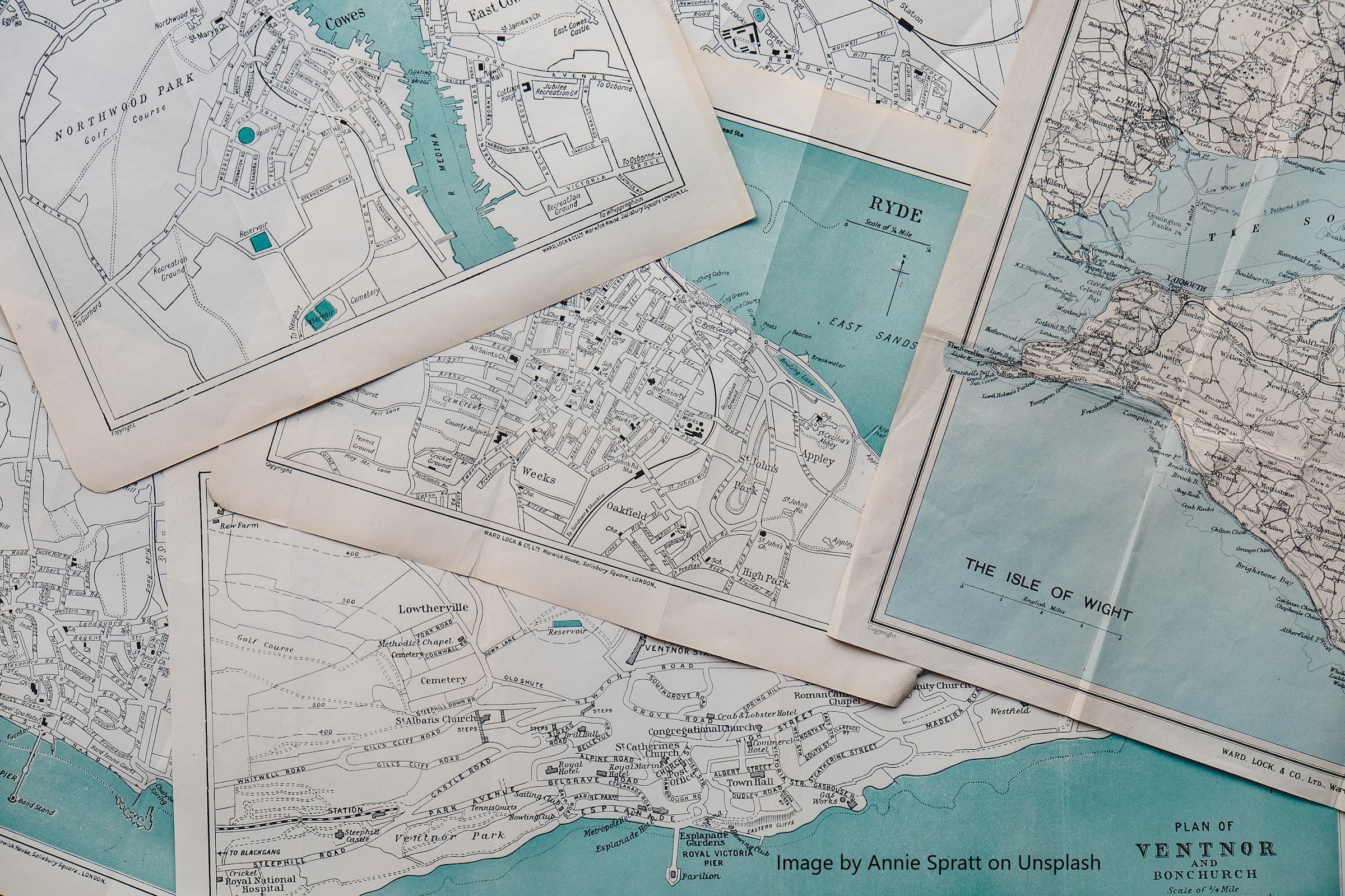 image of paper maps